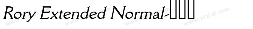 Rory Extended Normal字体转换